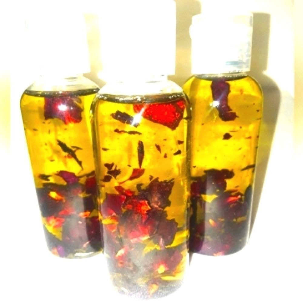 Hand CRAFTED Organic Rose Petal infused herbal face and body glaze